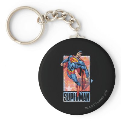 Superman with dark border keychains