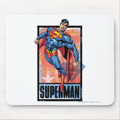 Superman with dark border mousepads
