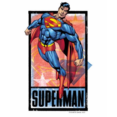 Superman with dark border t-shirts