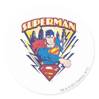 Superman with Electricity stickers