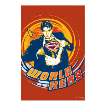 Superman World Hero Poster