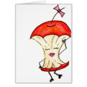 Supermodel Apple Core, card, blank by kathyfena Supermodel Apple Core, card, blank