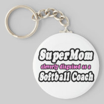 SuperMom...Softball Coach Key Chain