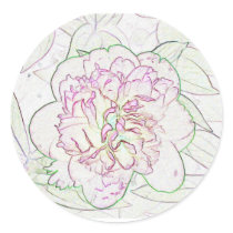 superpinkpeony4sketchoutline stickers
