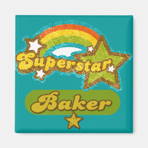 Superstar Baker Refrigerator Magnets