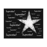 postcard, star, superstar, black, motivational