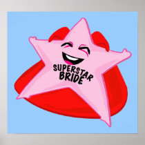 superstar bride humorous  poster!