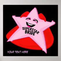 superstar bride humorous  poster!
