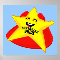 superstar bride humorous  poster!