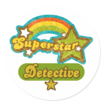 Superstar Detective Round Sticker