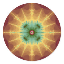 Superstar - Fractal Art Round Stickers