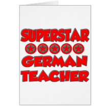 Superstar German Teacher Greeting Cards