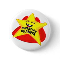 superstar grandpa funny father's day pin
