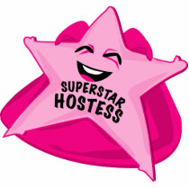 superstar hostess funny photo  sculpture! acrylic cut outs
