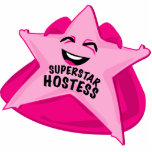 superstar hostess funny photo  sculpture! acrylic cut outs