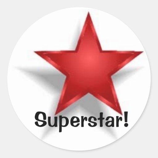 Superstar! Classic Round Sticker | Zazzle