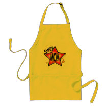 Superstar Super Mom aprons