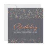 Superstars (Grey) Birthday Invitation