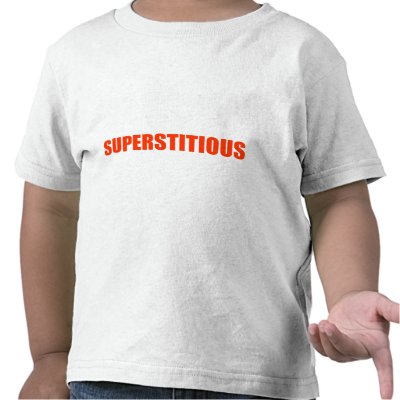Superstitious (dark colors) tshirt by thatwriter
