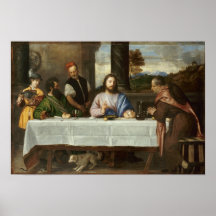 Supper at Emmaus (1533–1534) by Titian Print