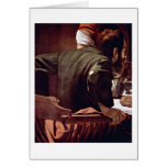 Supper At Emmaus By Michelangelo Da Caravaggio Greeting Card
