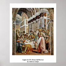 Supper In The House Of Pharisee By Antonio Campi Poster