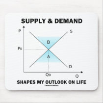 Supply & Demand Shapes My Outlook On Life (Econ) mousepads by wordsunwords Supply & Demand Shapes My Outlook On Life (Econ) mousepads