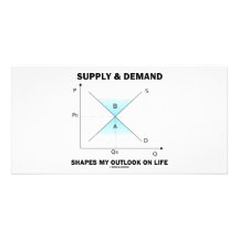 Supply & Demand Shapes My Outlook On Life (Econ) Custom Photo Card