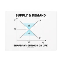 Supply & Demand Shapes My Outlook On Life (Econ) Postcards