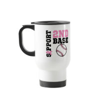 Support 2nd Base Sporty Breast Cancer Coffee Mug