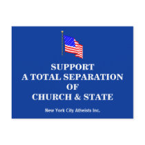 Support A Total Separation Of Church & State Post Card
