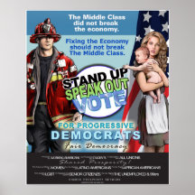 Support and Defend The Middle Class Print