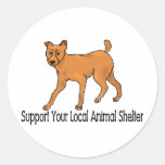 Support Animal Shelters Round Sticker