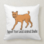 Support Animal Shelters Throw Pillow