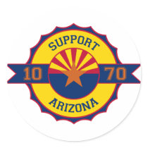 Support Arizona Round Stickers