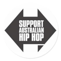 Support Australian hip hop sticker