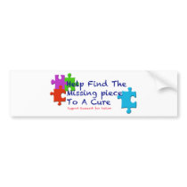 Support Autism Find a Cure Bumper Sticker
