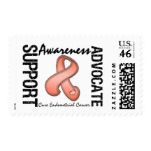 Support Awareness Advocate Cure Endometrial Cancer Postage Stamp