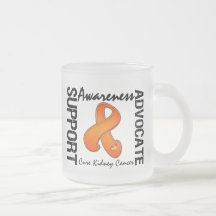 Support Awareness Advocate Cure Kidney Cancer v2 Mugs