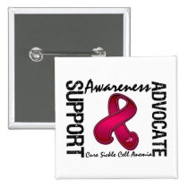 Support Awareness Advocate Cure Sickle Cell Anemia Pin