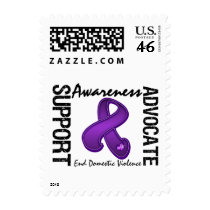 Support Awareness Advocate End Domestic Violence Stamp