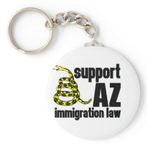 support AZ immigration law Key Chains