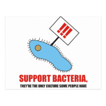 Support bacteria post cards