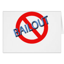 Support Barack Obama, Against Bailout cards