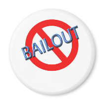 Support Barack Obama, Against Bailout magnets