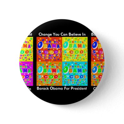 SUPPORT BARACK OBAMA PINBACK BUTTONS by lunadaisy