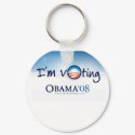 Support Barack Obama, VOTE FOR CHANGE! keychains