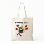 Support Bees Tote Bag