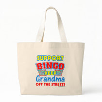Support Bingo Grandma Tote Bags