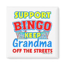 Support Bingo Grandma magnets